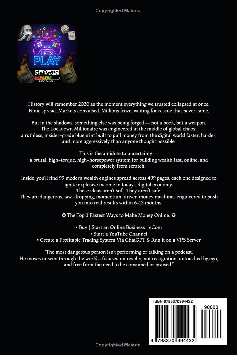 Back cover of The Lockdown Millionaire